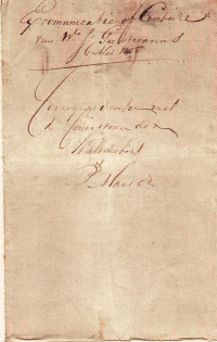 Excommunicatie of Censure van W. S. Geesteranus (1805-05-06)